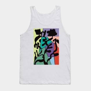 Colourful Plant Silhouette Tank Top